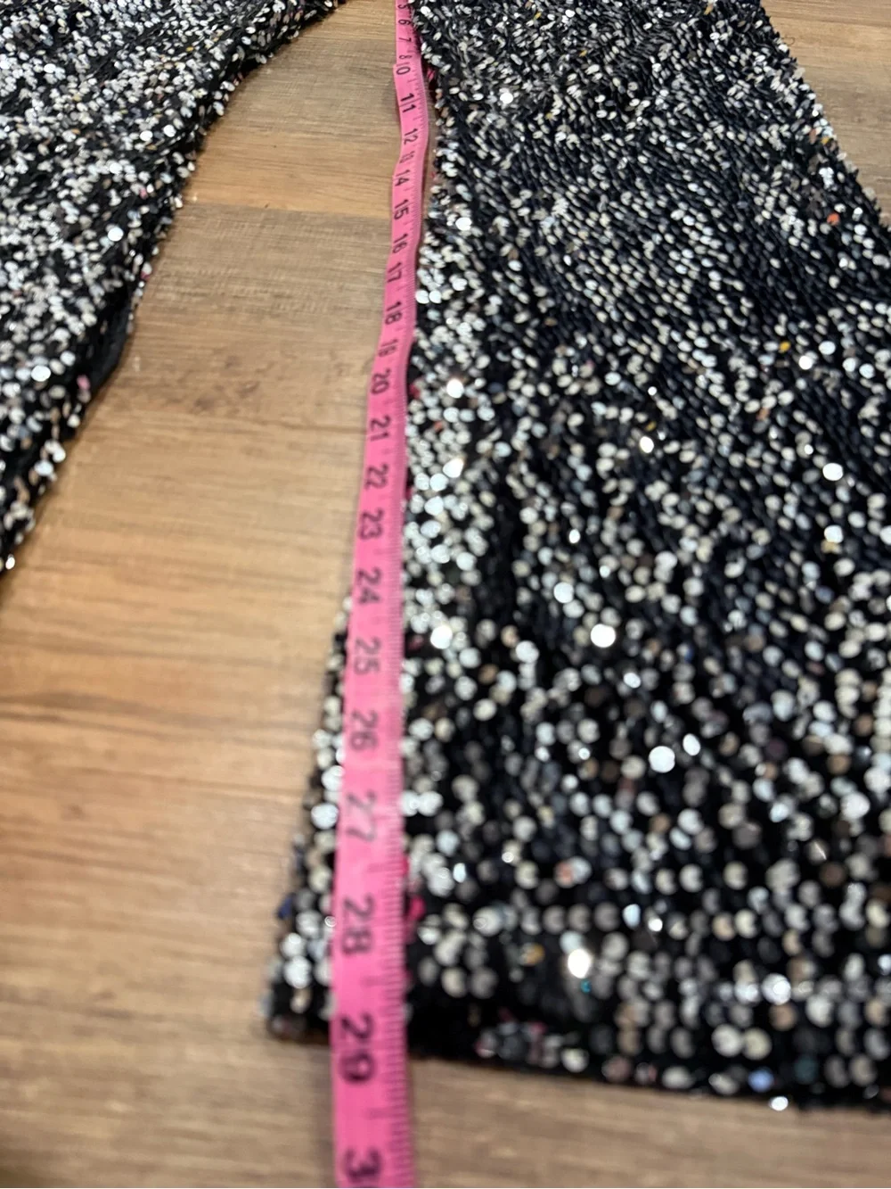 No Boundaries Black Sequin Flare Pants Size L - Picture 8 of 8